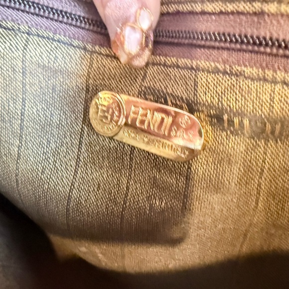 Fendi Zucca Canvas Brown FF Zip Pouch MSRP $1395 - Picture 9 of 12